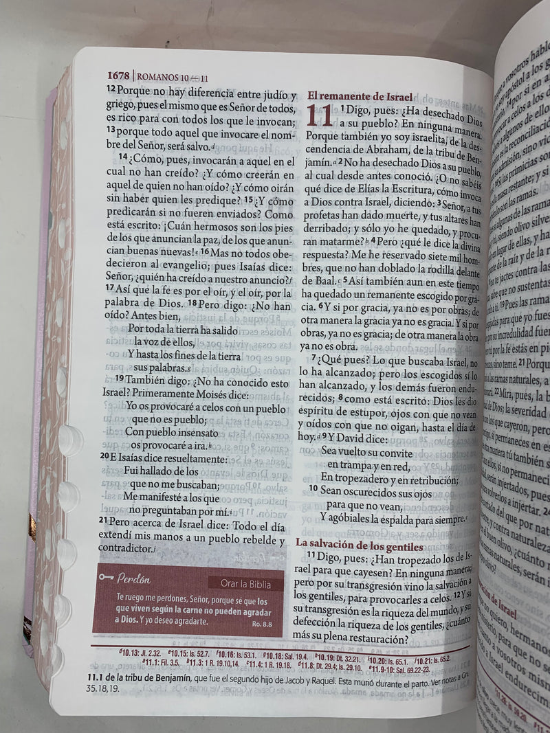 Biblia de Estudio Ser Mujer Letra Grande 12 PUNTOS  REINA VALERA 1960 FLORES INDICE