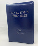 Bíblia bilingüe tamaño manual Reina 1960 kjv /azul marino cierre índice