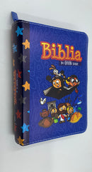 Bíblia para niños azul estrellas rv 1960  mi gran viaje reina Valera cierre índice