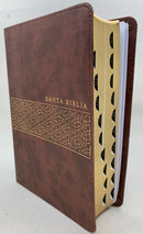 Biblia NTV letra gigante tamaño manual cafe con índice