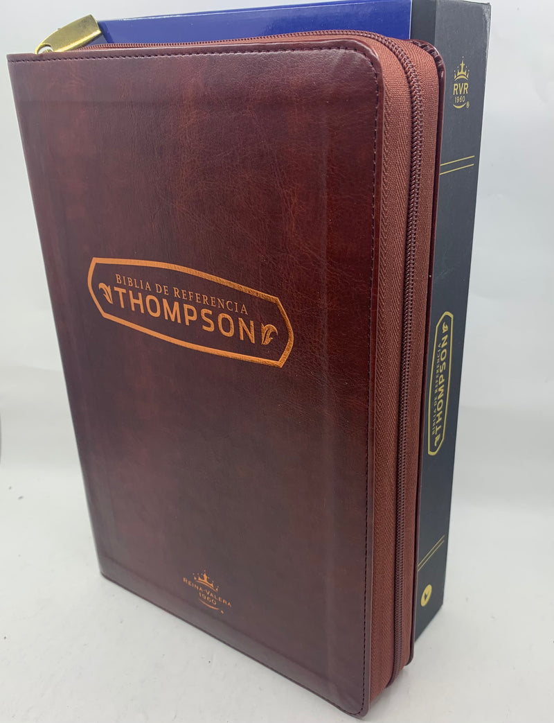 Biblia de Referencia Thompson Reina Valera 1960 Con Cierre y Indice Color Vino Con Estuche de proteccion