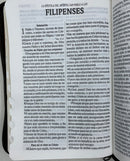 Bíblia de Letra grande Reina Valera 1960 cafe Indice concordancia 12 puntos cierre