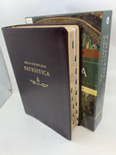 Bíblia de estudio patrística Reina Valera Revisada, Leathersoft, Marrón, Interior a dos colores, con Índice, Palabras de Jesús en rojo: La Sabiduría ... Antiguo, siglos I al VI