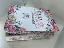 Biblia para la Predicación de Avivamiento para Mujer Reina-Valera 1960 imit. piel blanco floral y canto pintado con índice