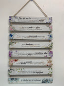 Cuadro Decorativo grabado En Tablas Salmo 63:1-8 con Cordel