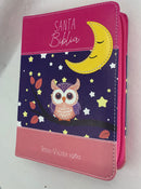 Biblia para jovencitas tamaño bolsillo rv1960 fucsia Lilia búho 8 puntos