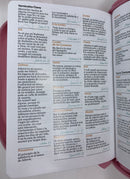 Bíblia para mujer tamaño bolsillo rosas flores cierre índice 8.5puntos