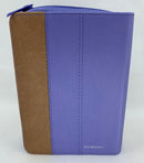 Biblia de Bolsillo con Cierre reina valera 1960 imit piel lila/café con índice 8 puntos