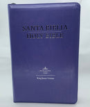 Bíblia Bilingüe RVR1960/KJV  BILINGUAL MANUAL Lavanda con cierre y índice