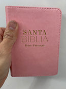 Bíblia para mujer tamaño bolsillo riena Valera 1960 piel imitacion  clasica rosa 8.5