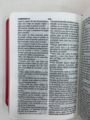 Bíblia tamaño bolsillo reina Valera 1960 fuchsia piel imitación 8.5 puntos