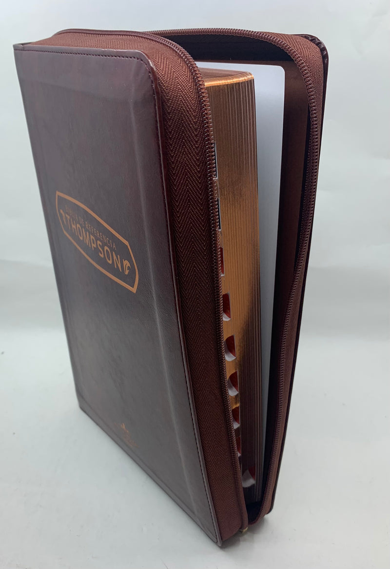 Biblia de Referencia Thompson Reina Valera 1960 Con Cierre y Indice Color Vino Con Estuche de proteccion