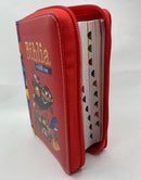 Bíblias para niños ilustrada reina valera  rojo Cierre piel imitación índice 8.5 puntos