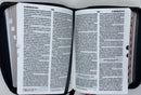 Biblia Tamaño bolsillo reina valera 1960 piel imitacion netro/gris cierre indice 8 puntos