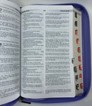 Bíblia Bilingüe RVR1960/KJV  BILINGUAL MANUAL Lavanda con cierre y índice