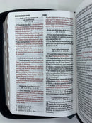 Biblia Tamaño bolsillo reina valera 1960 piel imitacion netro/gris cierre indice 8 puntos