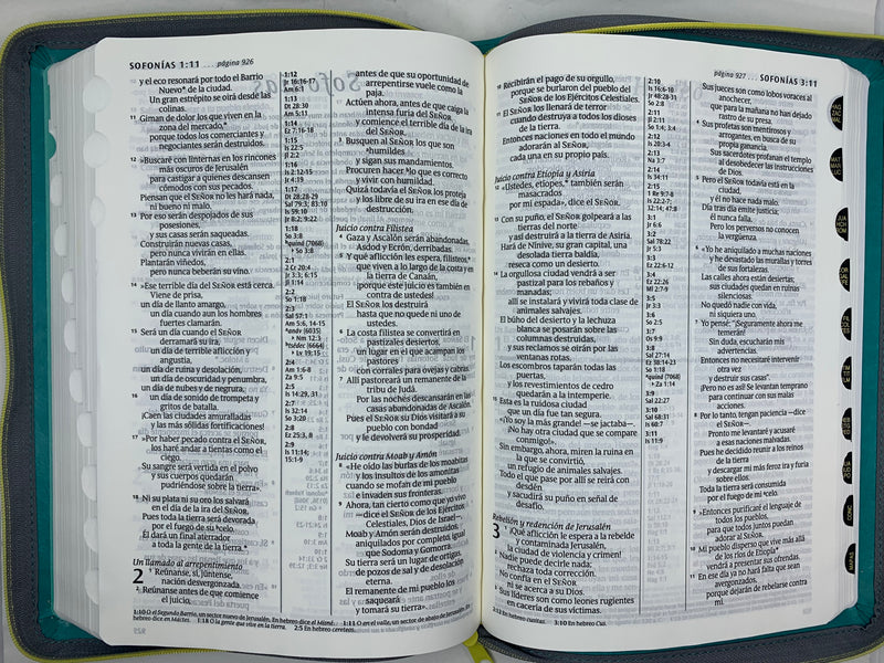 Bíblia ntv  letra grande ultrafina sentipiel turquesa  cierre con índice