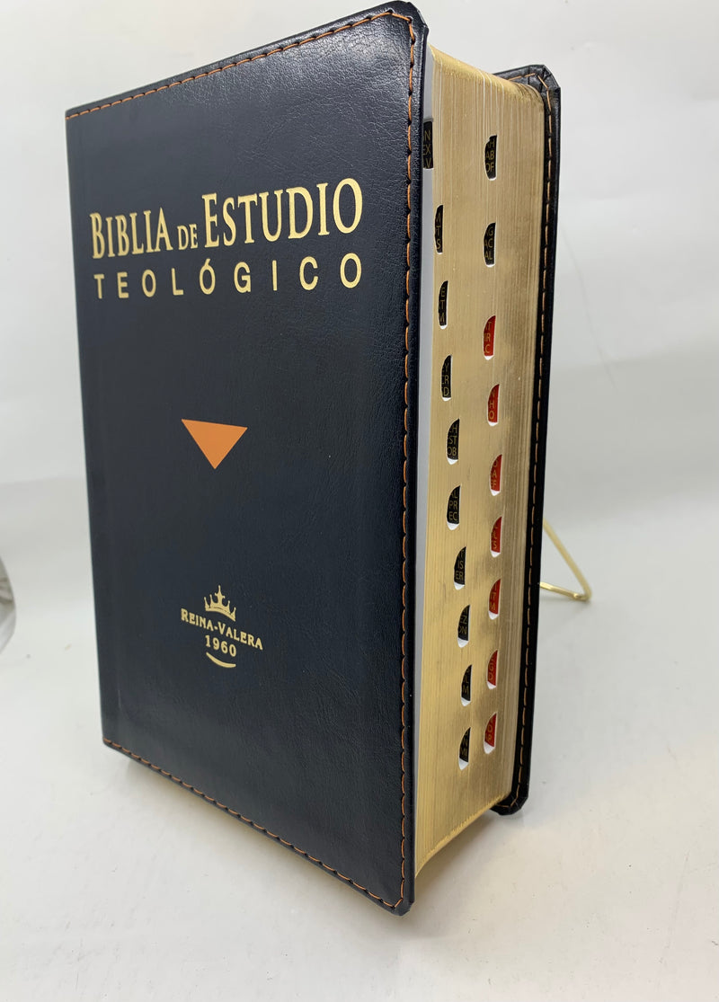 Bíblia de estudio teológico tamaño manual rv1960 piel fabricada indicie