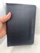 Biblia Letra Grande 12 Puntos Tamaño Manual RVR, 1960 semilpiel,Negro Indice edicion limitada