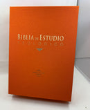 Biblia estudio teológico para mujer rv1960 tela flores naranjas con indcie