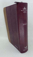 Biblia de bolsillo Reina Valera 1960 piel imitación vino café 8 puntos