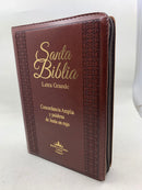 Bíblia de Letra grande Reina Valera 1960 cafe Indice concordancia 12 puntos cierre