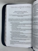 Biblia Letra Grande 12 Puntos Tamaño Manual RVR, 1960 semilpiel,Negro Indice edicion limitada