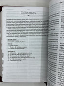 Biblia letra grande 12 puntos  tamaño manual rv1960 cierre café marron  con índice