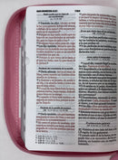 Bíblia para mujer tamaño bolsillo rosas flores cierre índice 8.5puntos