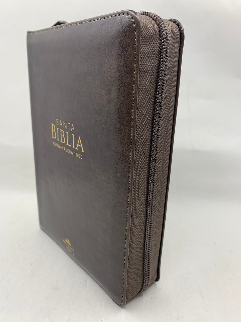 Biblia tamaño portátil letra 11 puntos reina valera 1960 makka  cierre