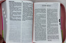 Biblia con Cierre Compacta 11 puntos RV1960 imit tricolor rosa/fucsia/lima con índice
