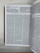 Bíblia de estudio MacArthur letra grande Nbla piel imitación café dos tonos 11puntos