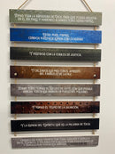 Cuadro decorativo grabado en tablas  la armadura de Dios Con Cordón efesios 6:11-18