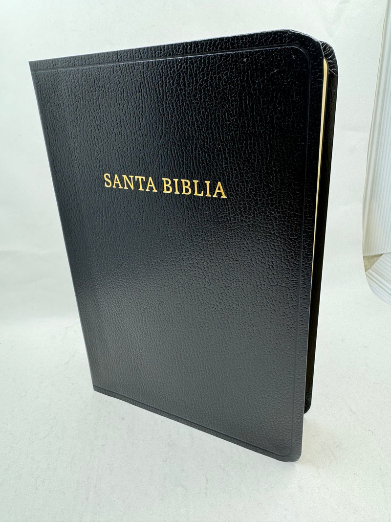 Biblia letra RV1960 tamaño manual negro piel imitación con indice