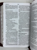 Biblia letra grande 12 puntos  tamaño manual rv1960 cierre café marron  con índice
