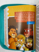 Bíblia para niñas turquesa mi gran viaje reina Valera 1960cierre indice 8.5 puntos