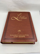 Biblia letra gigante  14 puntos traducción lenguaje actual piel  TLA imitacion cafe