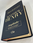 Biblia De Estudio RvR Matthew Henry PIEL FABRICADA  Negra REINA VALERA REVISADA