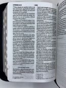 Biblia Tamaño bolsillo reina valera 1960 piel imitacion netro/gris cierre indice 8 puntos