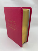 Bíblia tamaño bolsillo reina Valera 1960 fuchsia piel imitación 8.5 puntos