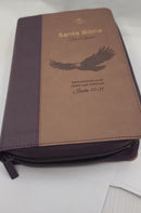 Biblia letra gigante manual 14 puntos  reina valera 1960 águila en vuelo cafe marron