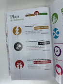 Biblia Letra Grande 12 puntos para Mujer RV1960 tapa dura celeste floral con elástico