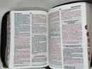 Biblia Reina Valera 1960 tamaño portátil Letra Grande 11 puntos Imitación Piel tech dots café/café/café. Con cierre e índice