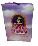 Biblia RVR 1960 Compacta para Niñas letra 10 puntosPrincesa Vinilo con Cierre