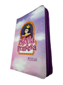 Biblia RVR 1960 Compacta para Niñas letra 10 puntosPrincesa Vinilo con Cierre