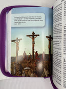 Biblia RVR 1960 Compacta para Niñas letra 10 puntosPrincesa Vinilo con Cierre