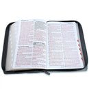 Biblia con Cierre Letra Súper Gigante Manual 19 puntos RV1960 duotono león gris y negro con índice