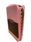 Biblia Letra Grande con Indice y Cierre Reina Valera 1960 duotono rosa y cafe - letra 12 puntos