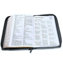 Biblia con Cierre Letra Súper Gigante Manual 19 puntos RV1960 duotono león gris y negro con índice