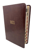Biblia Letra Grande 12 puntos RV1960, piel fabricada café con índice
